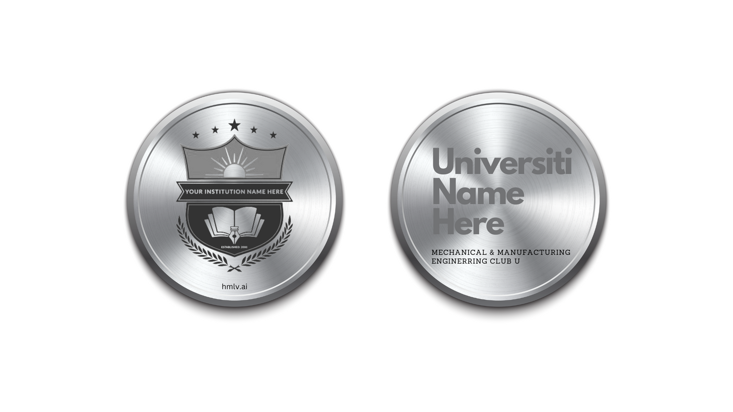 Custom Engraved CNC Metal Commemorative Coin – Personalized University/Institution Token