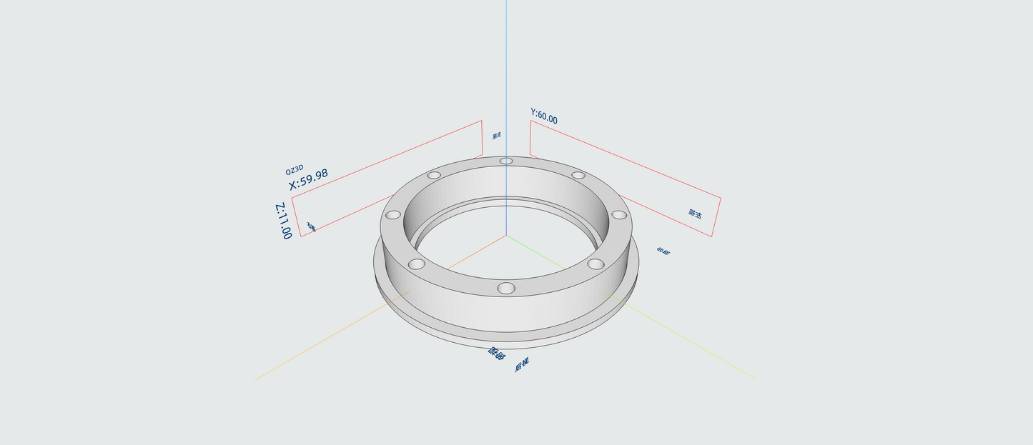 Embedded Machined Part 50 Hole