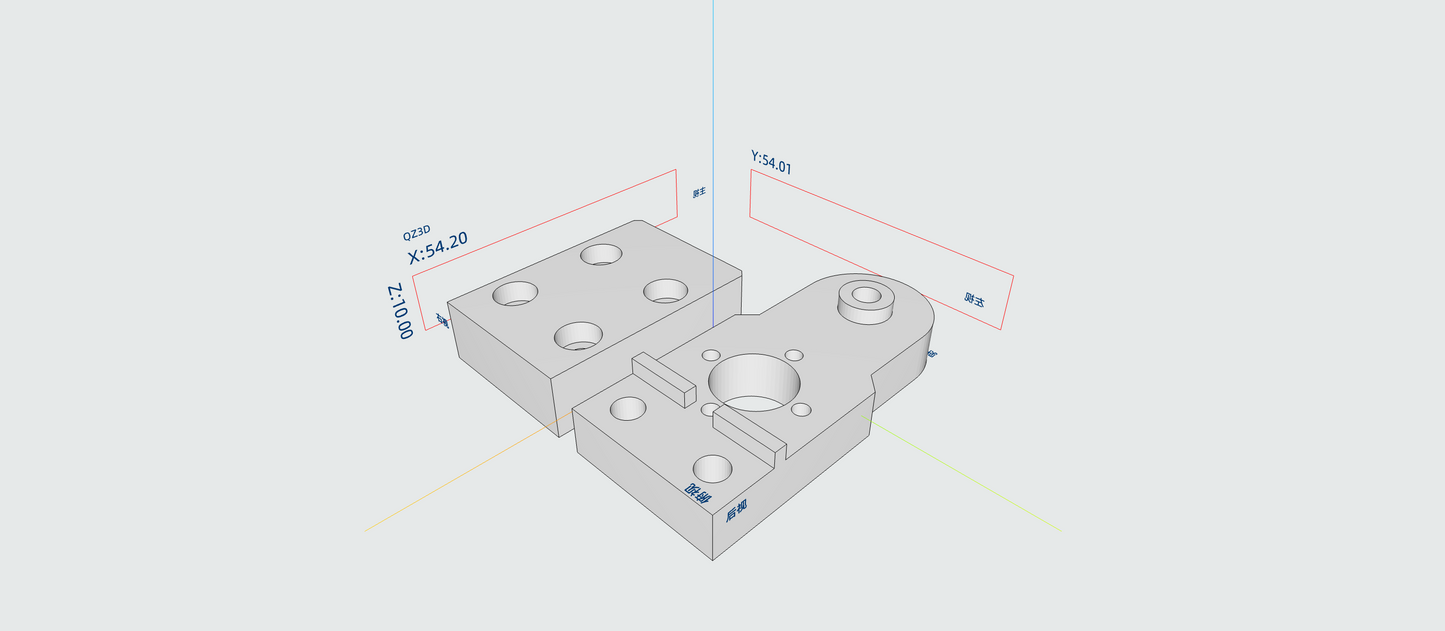 Voron Triple Carriage Z1 Slide Block Support Adapter for MGN9H - Drilling Required for Installation