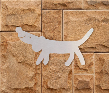 Metal Wall Art, Metal Sign Metal Cartoon Dog Cutout, Dog Wall Art, Home Decor, Wiener Dog, Wall Hanging, Unfinished Ready to Paint